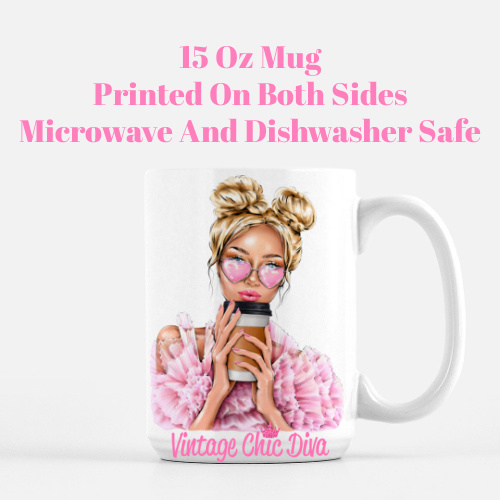Pink Glam Coffee Girl1 Coffee Mug-