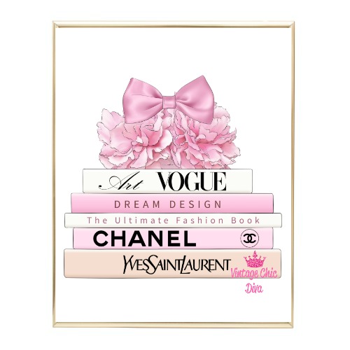 Pink Glam Fashion Book Set2 Wh Bg-