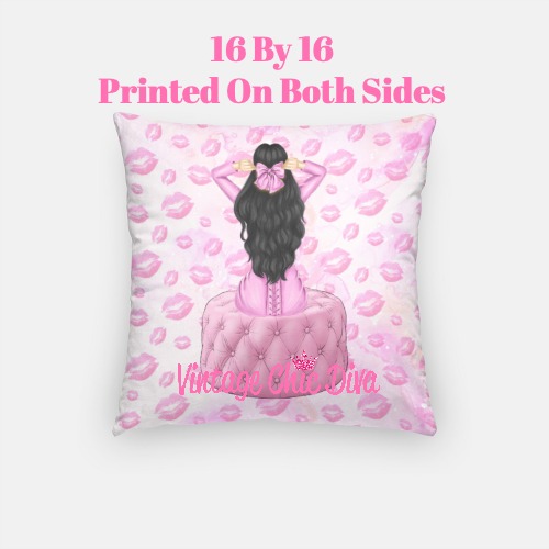 Pink Glam Fashion Girl10 Pillow Case-