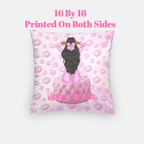 Pink Glam Fashion Girl12 Pillow Case-