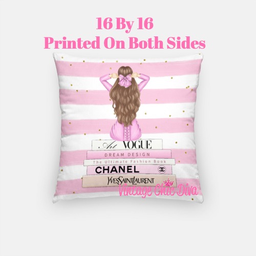 Pink Glam Fashion Girl13 Pillow Case-