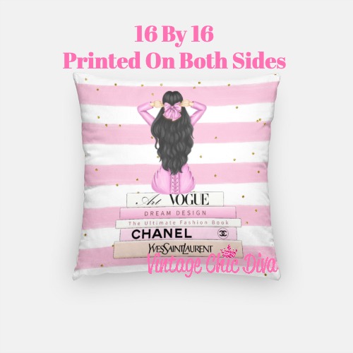Pink Glam Fashion Girl14 Pillow Case-