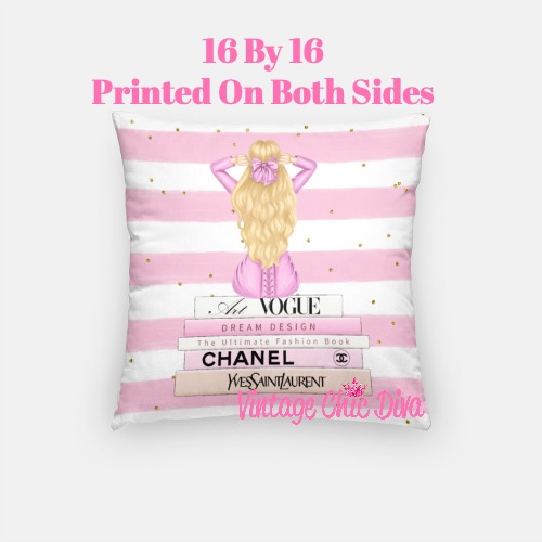 Pink Glam Fashion Girl15 Pillow Case-