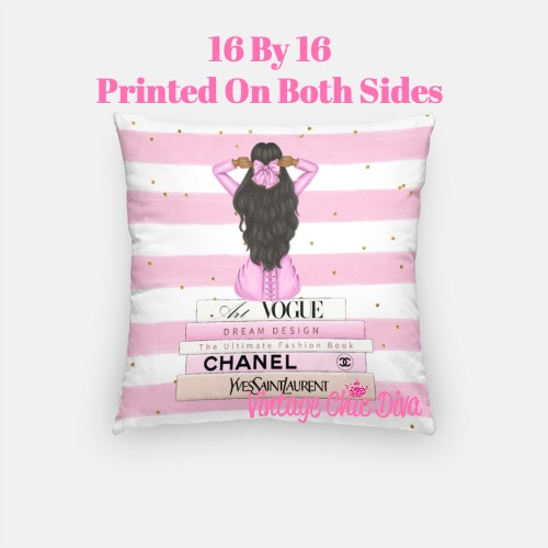 Pink Glam Fashion Girl16 Pillow Case-
