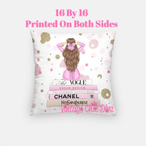 Pink Glam Fashion Girl17 Pillow Case-