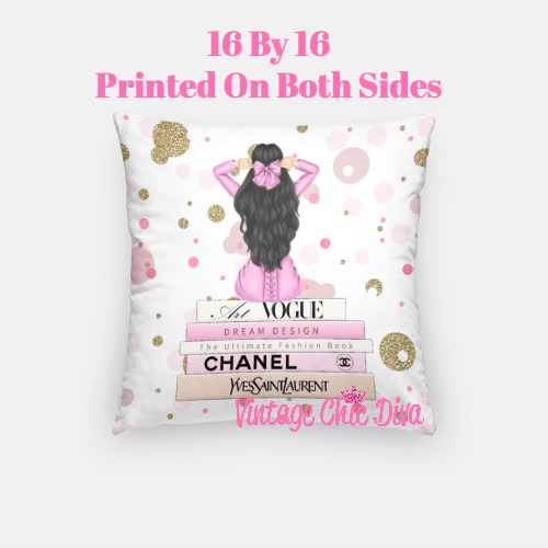 Pink Glam Fashion Girl18 Pillow Case-