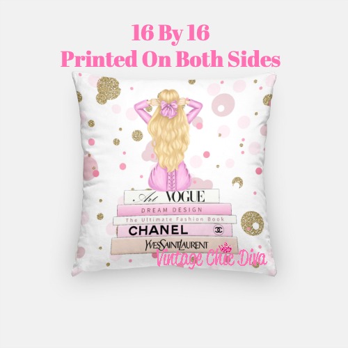 Pink Glam Fashion Girl19 Pillow Case-