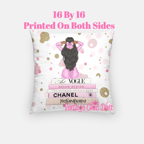 Pink Glam Fashion Girl20 Pillow Case-