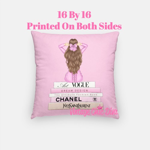 Pink Glam Fashion Girl21 Pillow Case-