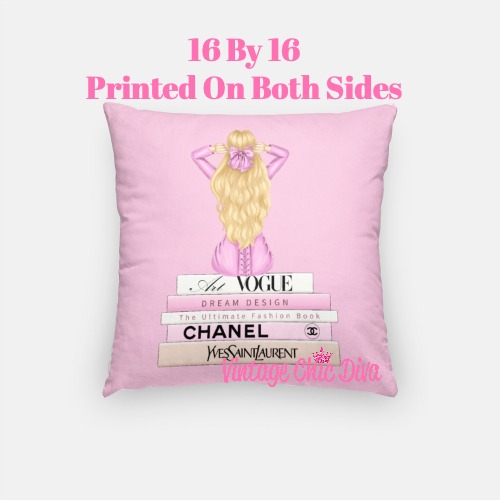 Pink Glam Fashion Girl23 Pillow Case-