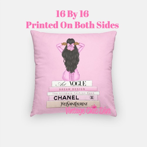 Pink Glam Fashion Girl24 Pillow Case-