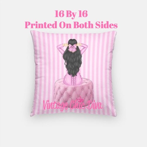 Pink Glam Fashion Girl1 Pillow Case-