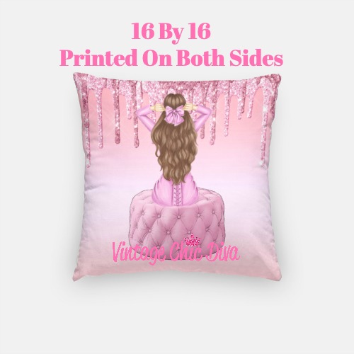 Pink Glam Fashion Girl5 Pillow Case-