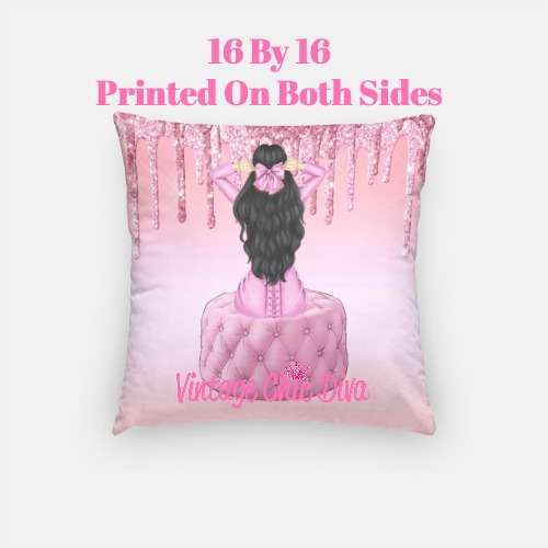 Pink Glam Fashion Girl6 Pillow Case-