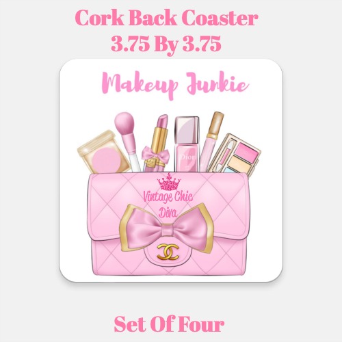 Pink Glam Handbag Makeup Set9 Coaster-