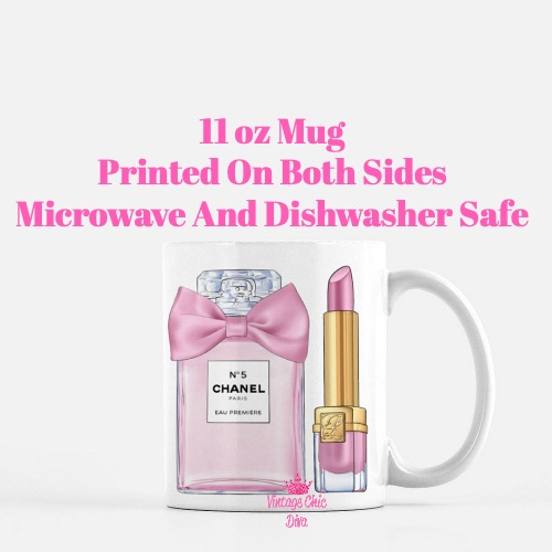 Pink Glam Perfume Lipstick2 Coffee Mug-