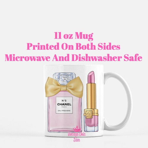 Pink Glam Perfume Lipstick3 Coffee Mug-