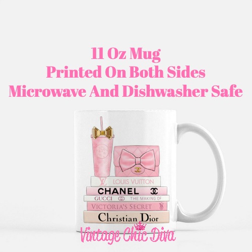 Pink Love Chanel Starbuck Set14 Coffee Mug-