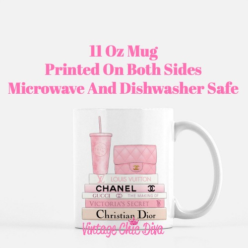 Pink Love Chanel Starbuck Set1 Coffee Mug-