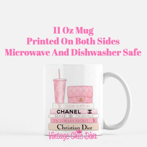 Pink Love Chanel Starbuck Set1 Coffee Mug-