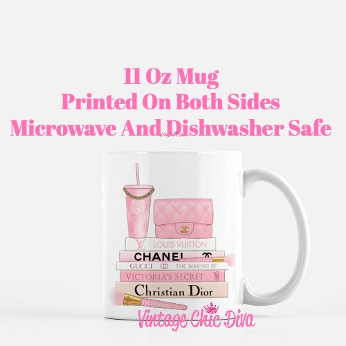 Pink Love Chanel Starbuck Set25 Coffee Mug-