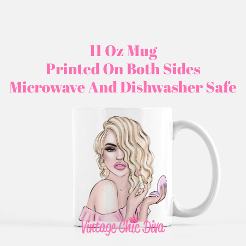 Pink Makeup Girl3 Coffee Mug-