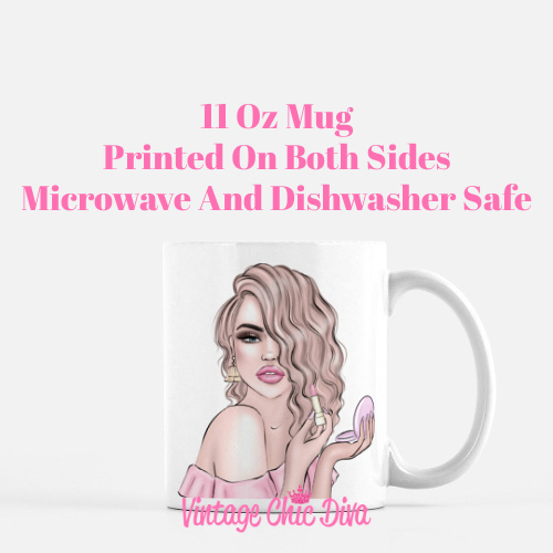 Pink Makeup Girl4 Coffee Mug-