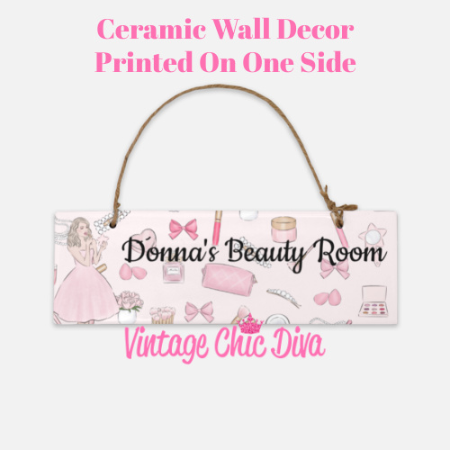 Pink Makeup Girl Beauty Room Sign1-