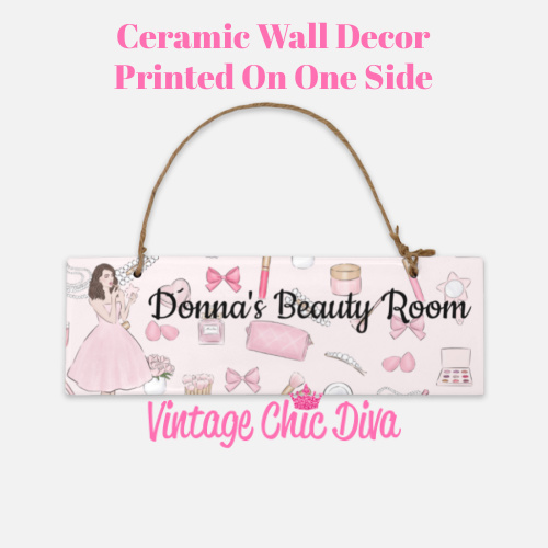 Pink Makeup Girl Beauty Room Sign2-