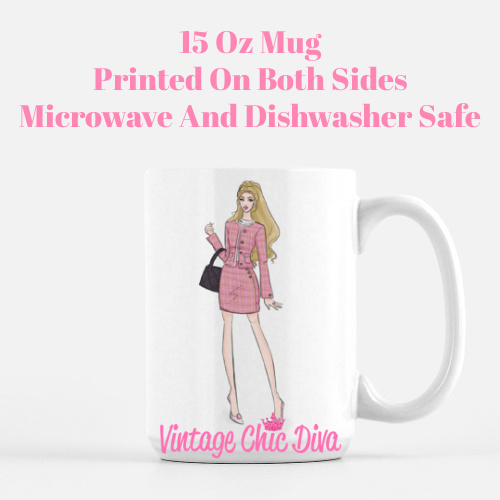 Pink Paris Fashion Girl1 Coffee Mug-