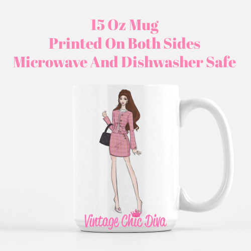 Pink Paris Fashion Girl3 Coffee Mug-