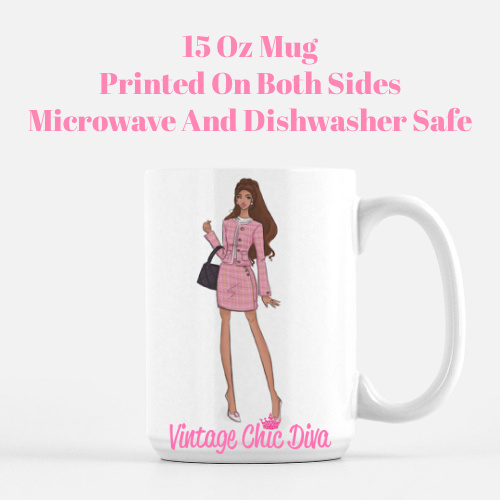 Pink Paris Fashion Girl4 Coffee Mug-