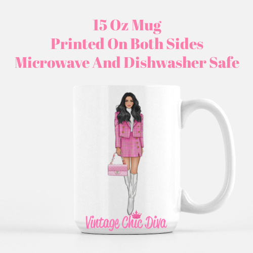 Pink Paris Girl3 Coffee Mug-