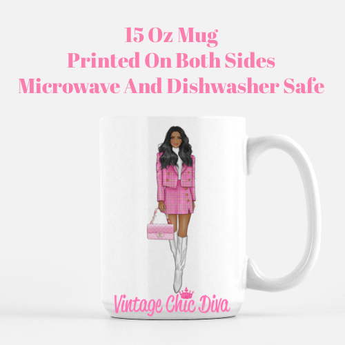 Pink Paris Girl4 Coffee Mug-