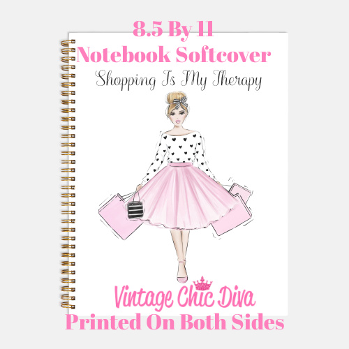 Pink Shopper Girl1 Notebook-
