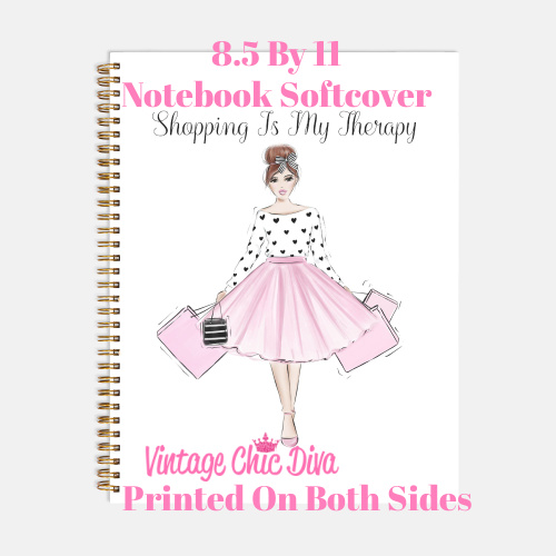 Pink Shopper Girl3 Notebook-