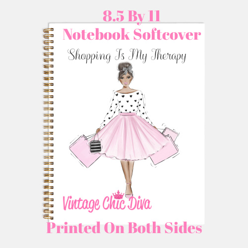 Pink Shopper Girl4 Notebook-