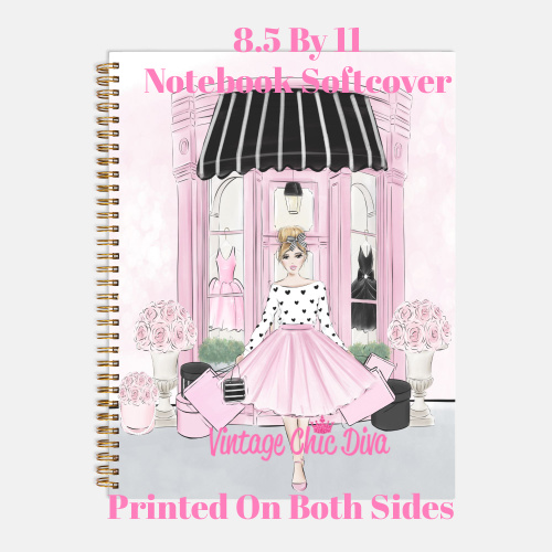 Pink Shopper Girl5 Notebook-