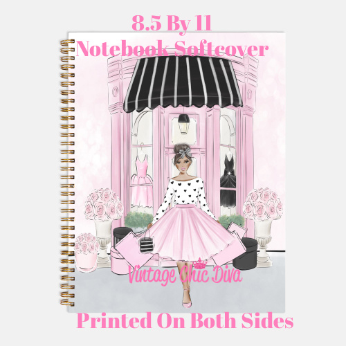 Pink Shopper Girl8 Notebook-