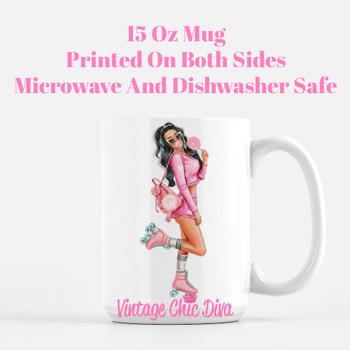 Pink Skater Girl1 Coffee Mug-
