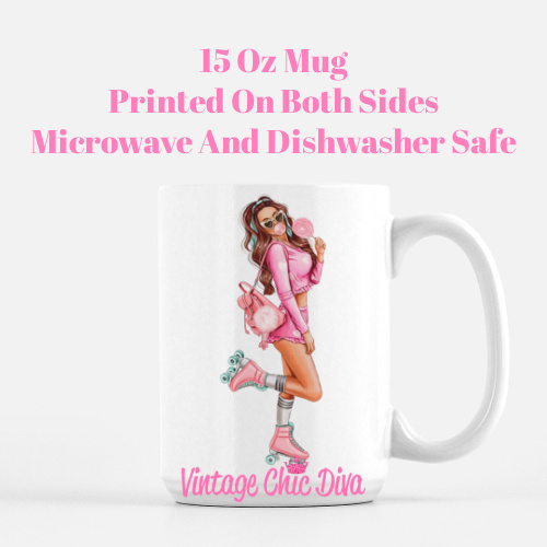 Pink Skater Girl2 Coffee Mug-