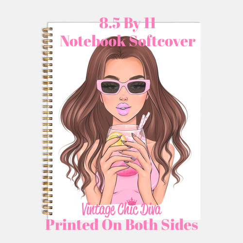 Pink Summer Girl1 Notebook-