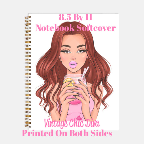 Pink Summer Girl3 Notebook-