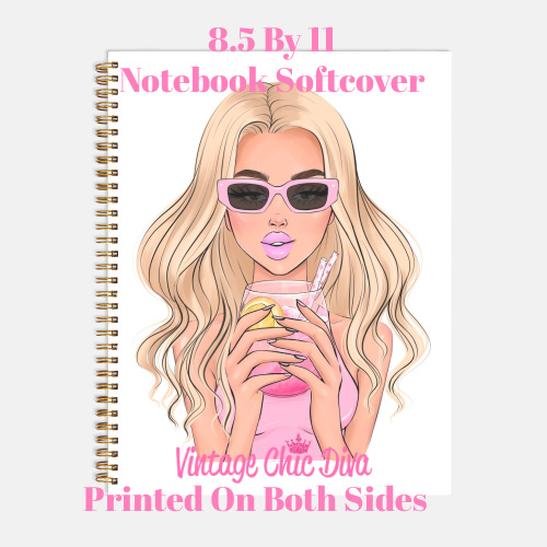 Pink Summer Girl5 Notebook-