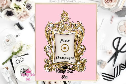 Press For Champagne Pink Background-