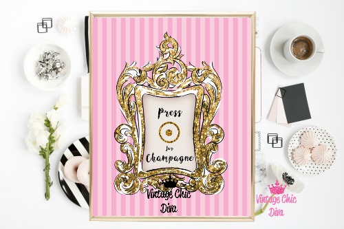 Press For Champagne Pink Stripes Background-