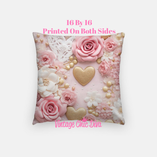 Pretty Hearts1 Pillow Case-