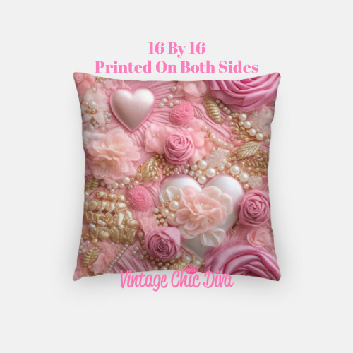 Pretty Hearts2 Pillow Case-