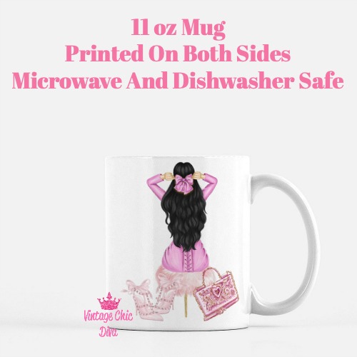 Pretty In Pink Fashion Girl10 Coffee Mug-