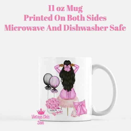 Pretty In Pink Fashion Girl5 Coffee Mug-